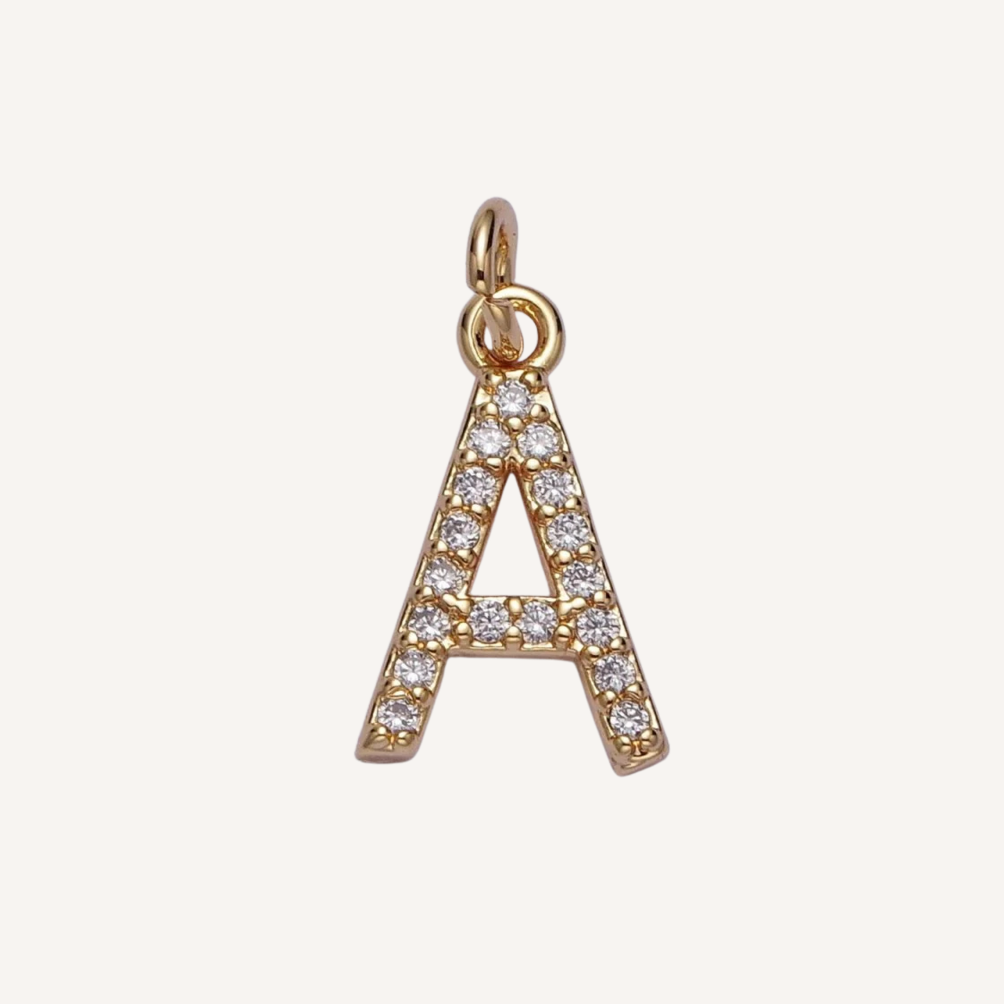 Medium Rhinestone Initial Charm