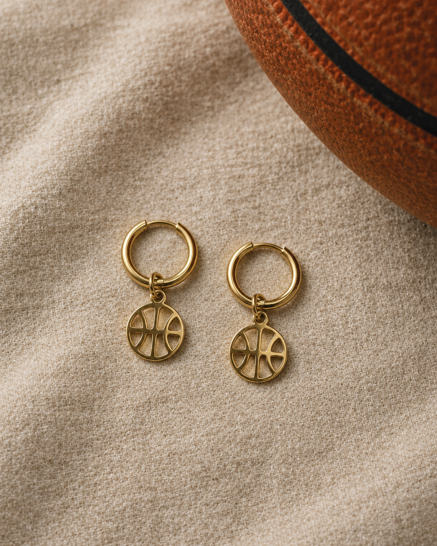 Basketball Dangle Earrings