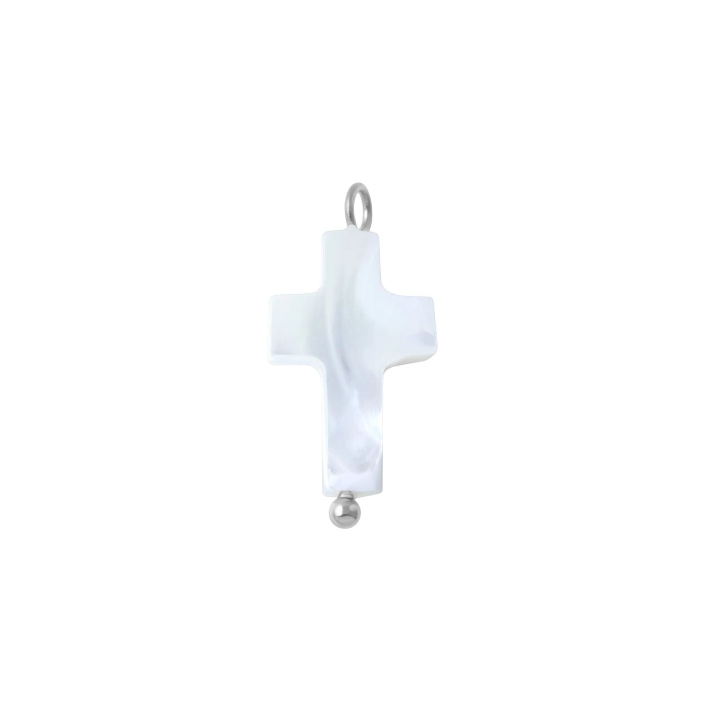 Medium Silver Shell Cross Charm
