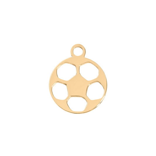 Small Gold Soccer Ball Charm