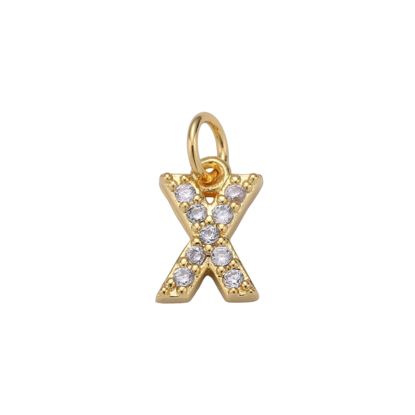 Mini Rhinestone Initial Charm