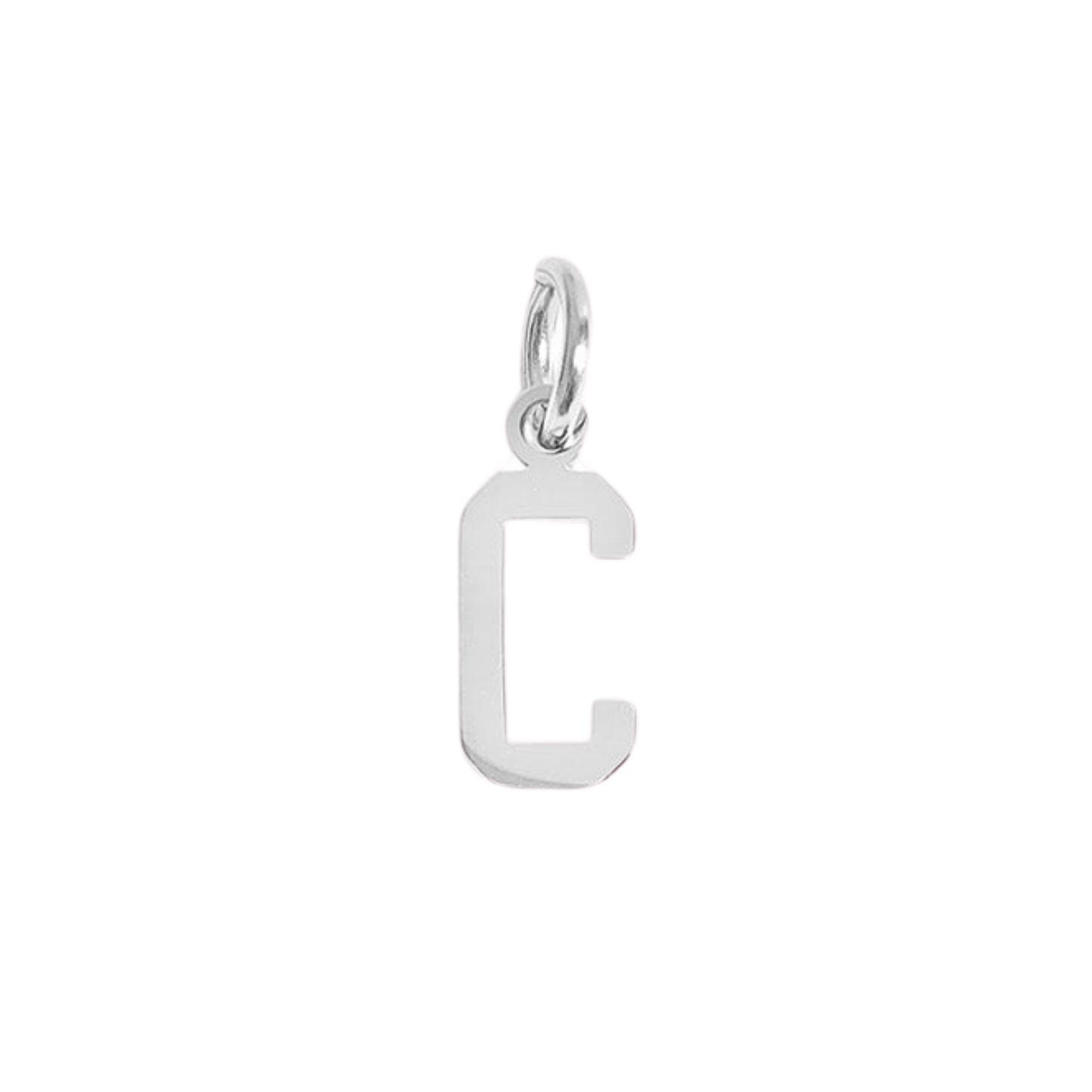 Small Silver Varsity Initial Charms