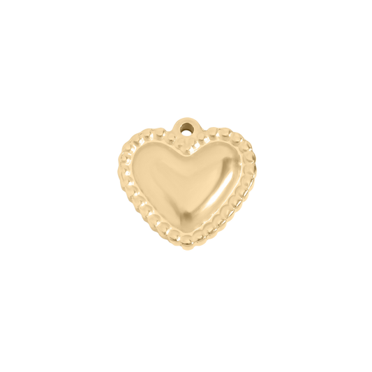 Small Dotted Heart Charm