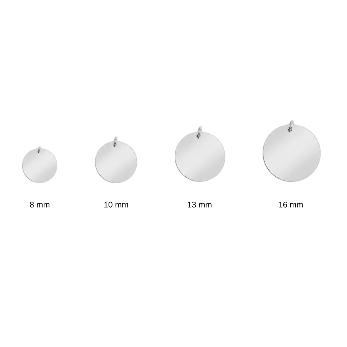 Silver Disc Charms (Engravable)