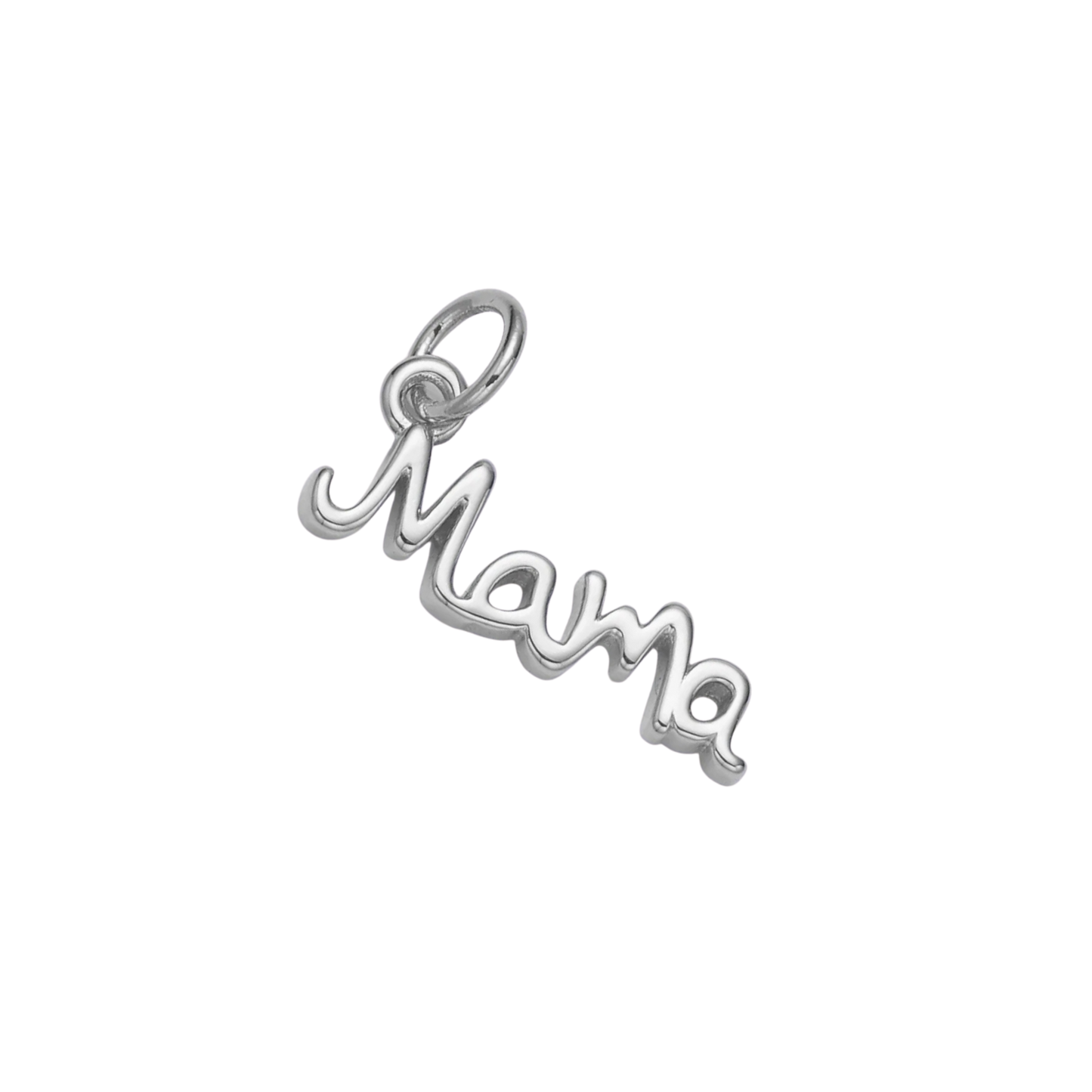 Medium Silver Cursive "Mama" Charm