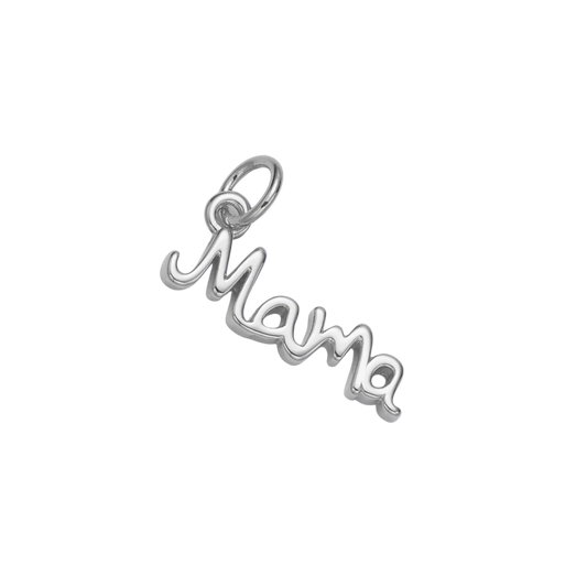 Medium Silver Cursive "Mama" Charm