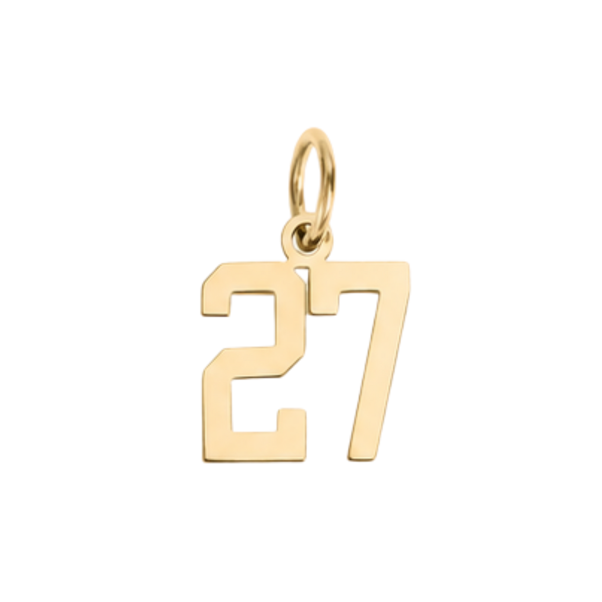 Small Gold Varsity Number Charms
