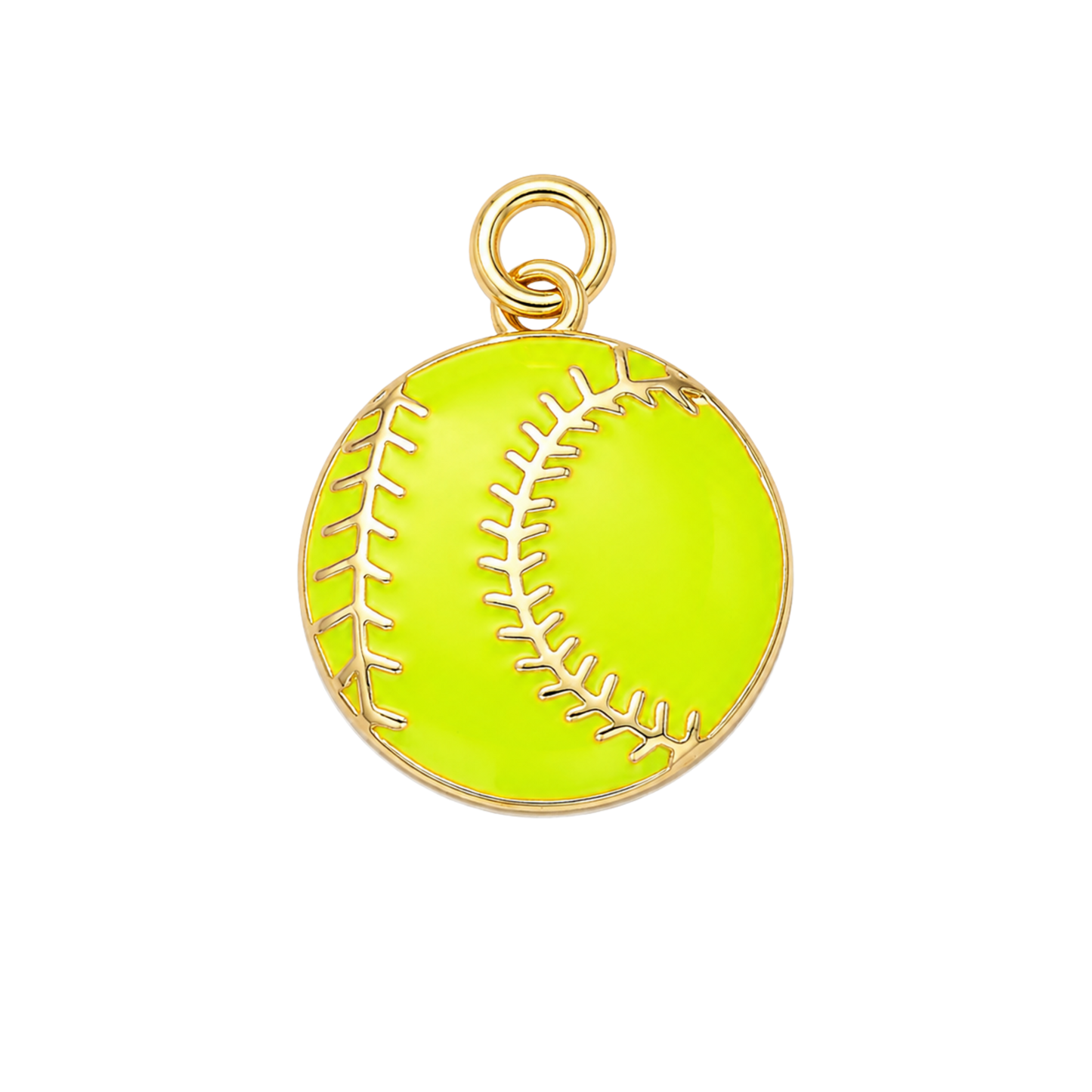 Medium Gold Softball Charm
