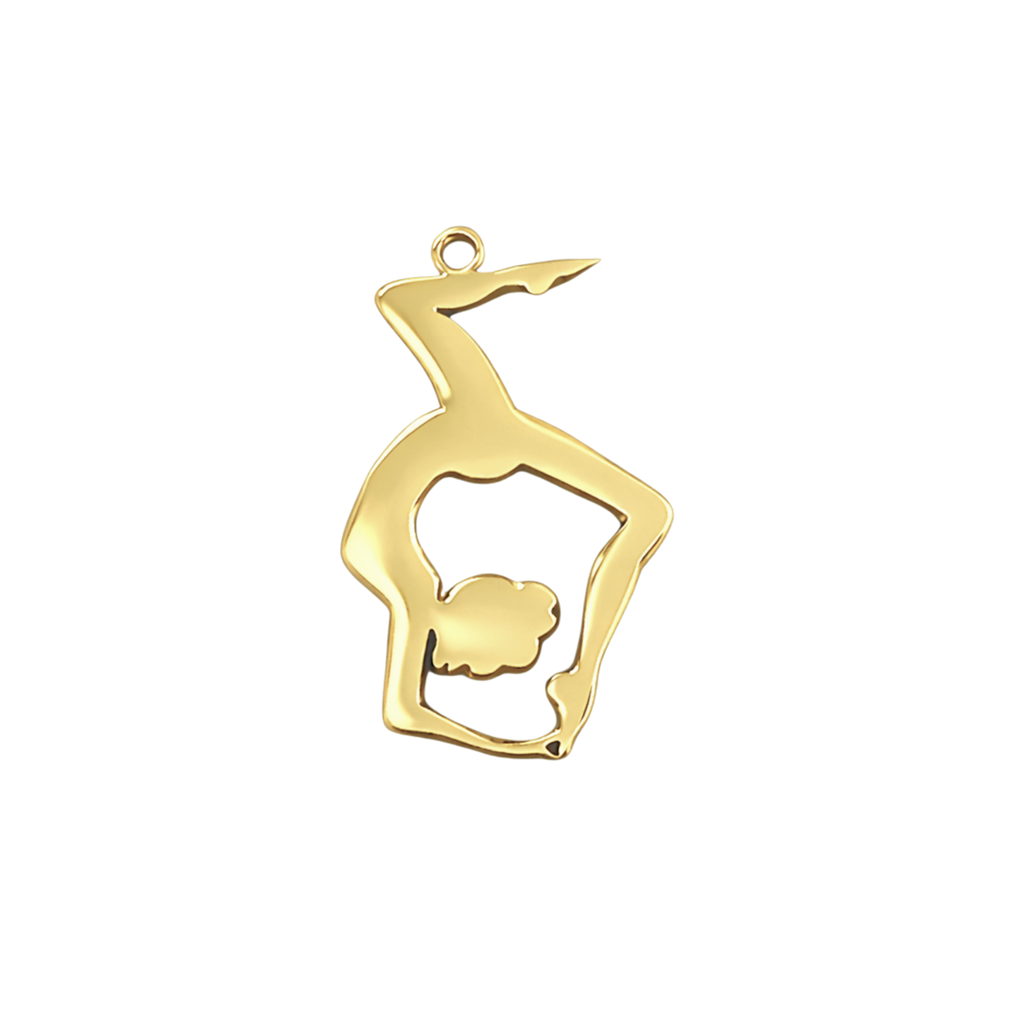 Large gold gymnast charm