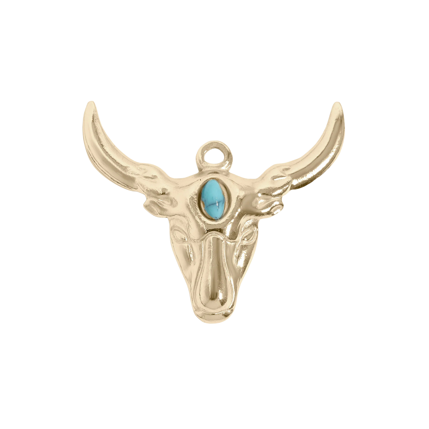 Large Gold Longhorn Charm