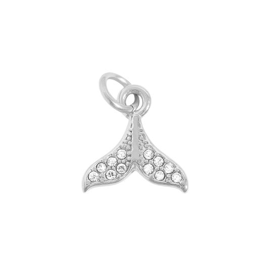 Small Silver Mermaid Tail Charm