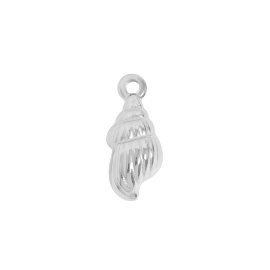 Medium Silver Conch Seashell Charm