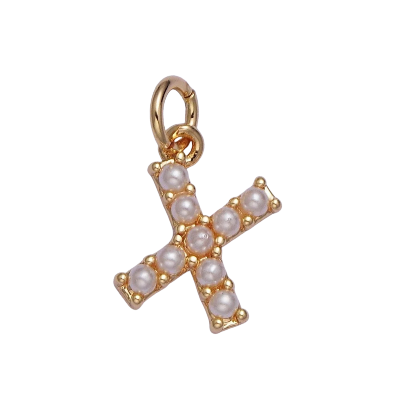 Medium Pearl Initial Charm