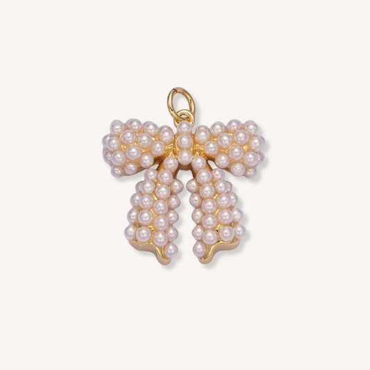 Large Pearl Bow Charm