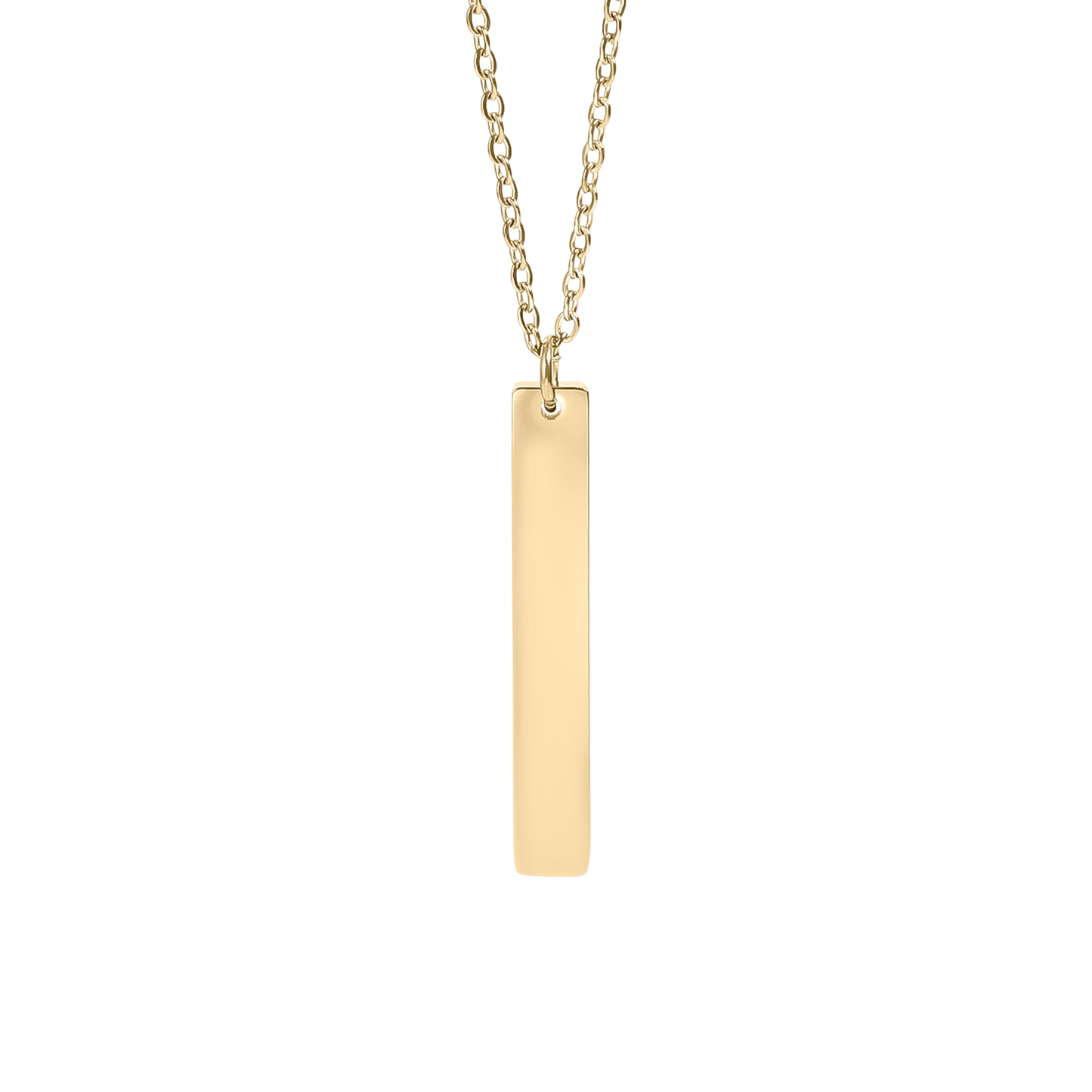 Engraved Vertical Bar Necklace