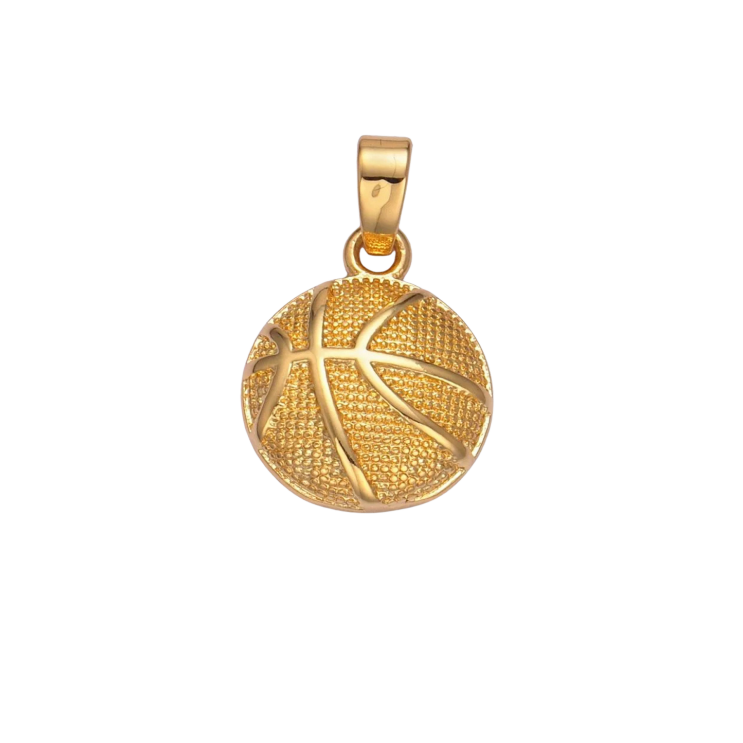 Small Gold Flat Basketball Charm