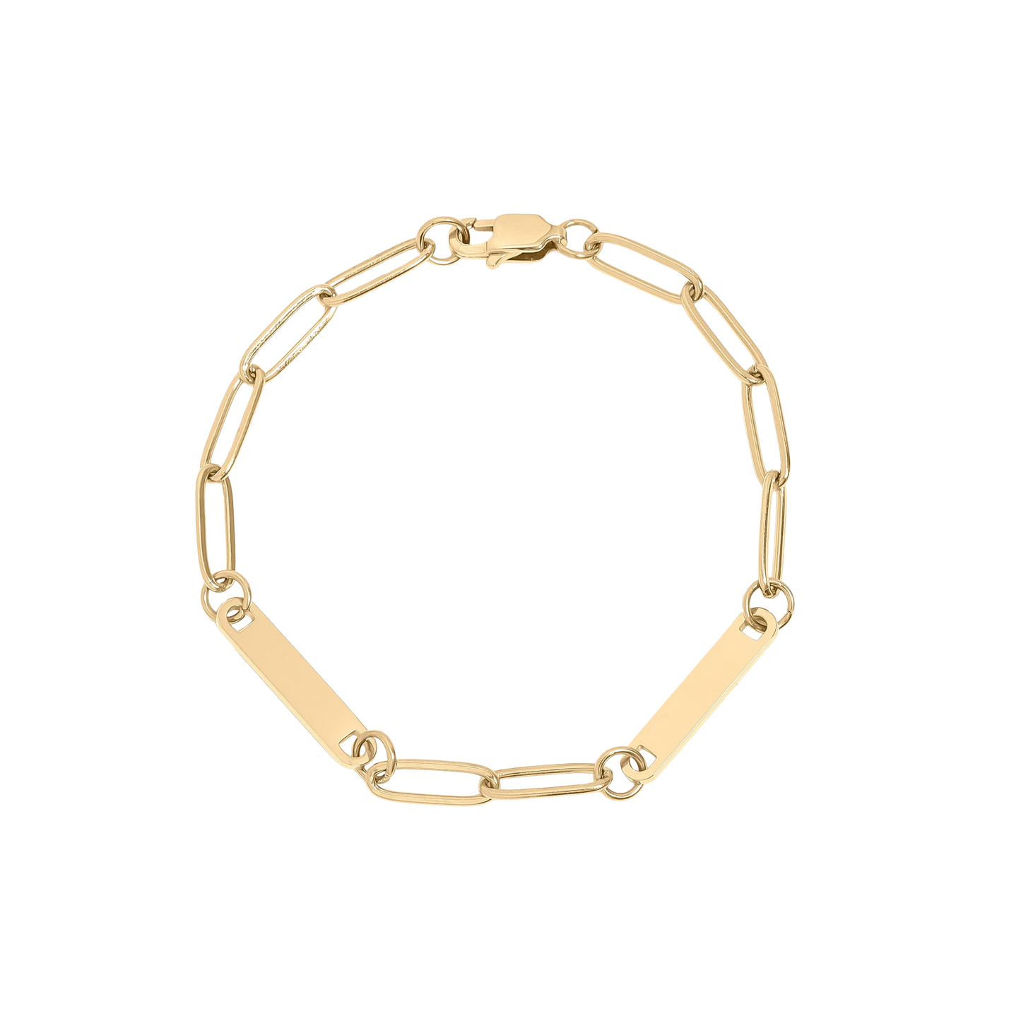 18K 1, 2, or 3 Bar Bracelet (Engravable)
