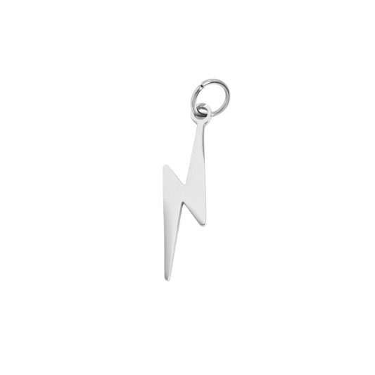 Medium Silver Lightning Bolt
