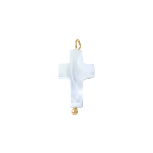 Medium Gold Shell Cross Charm