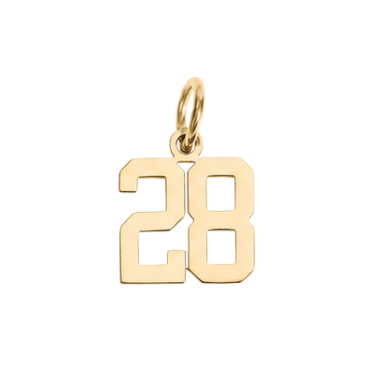 Small Gold Varsity Number Charms