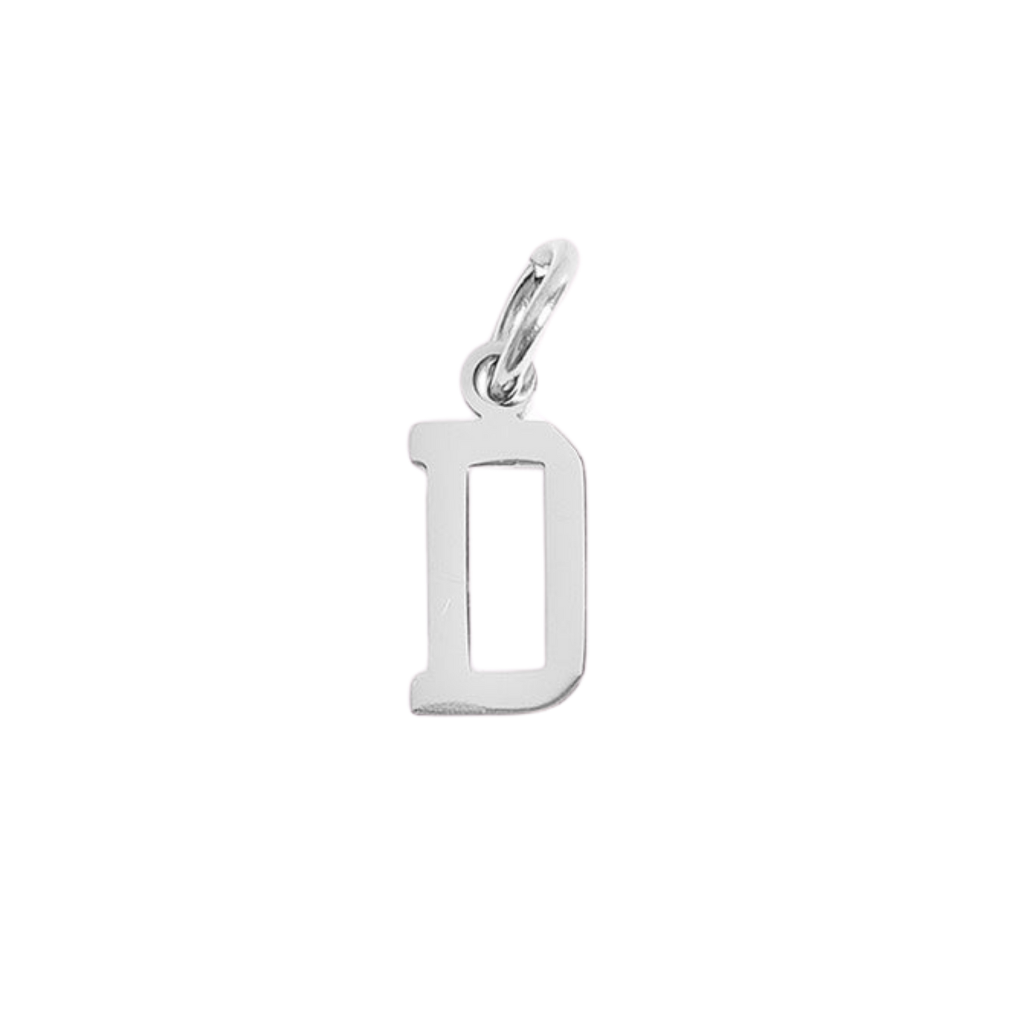 Small Silver Varsity Initial Charms