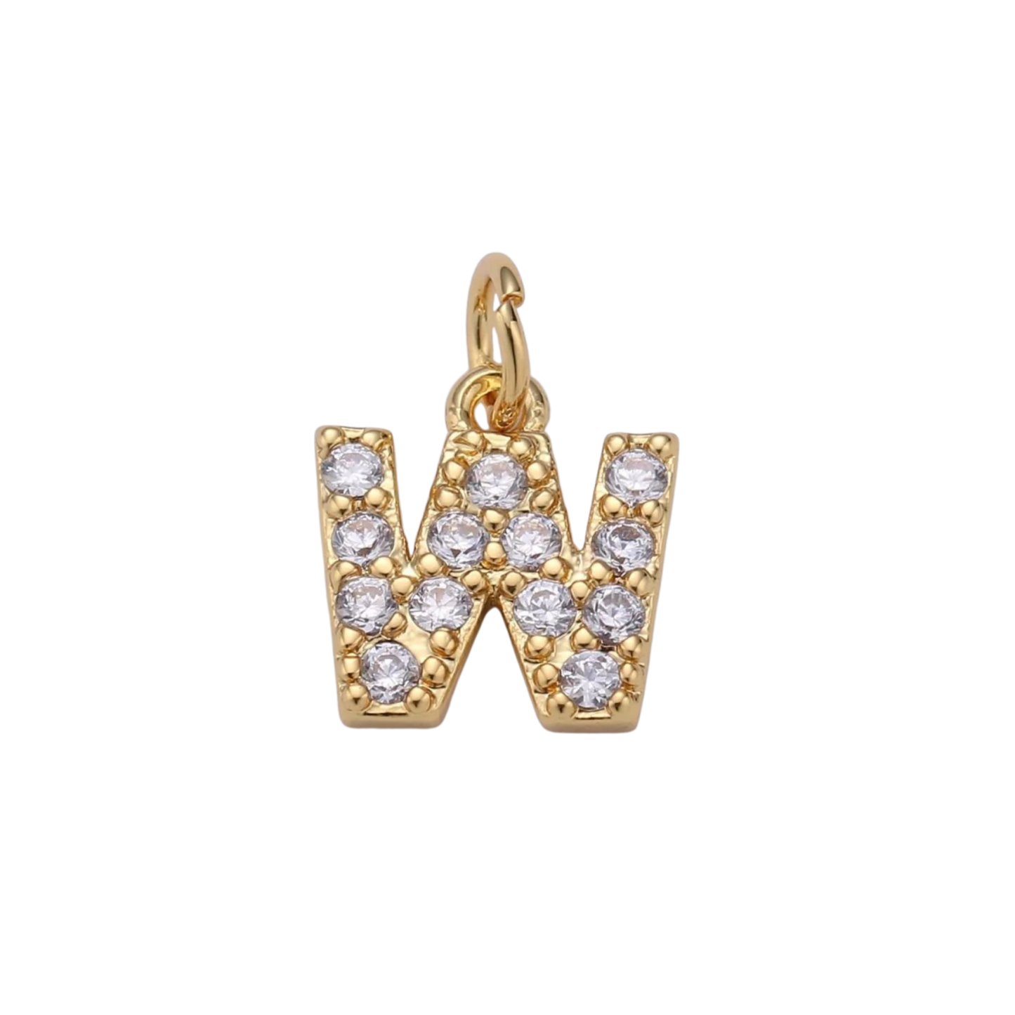 Mini Rhinestone Initial Charm