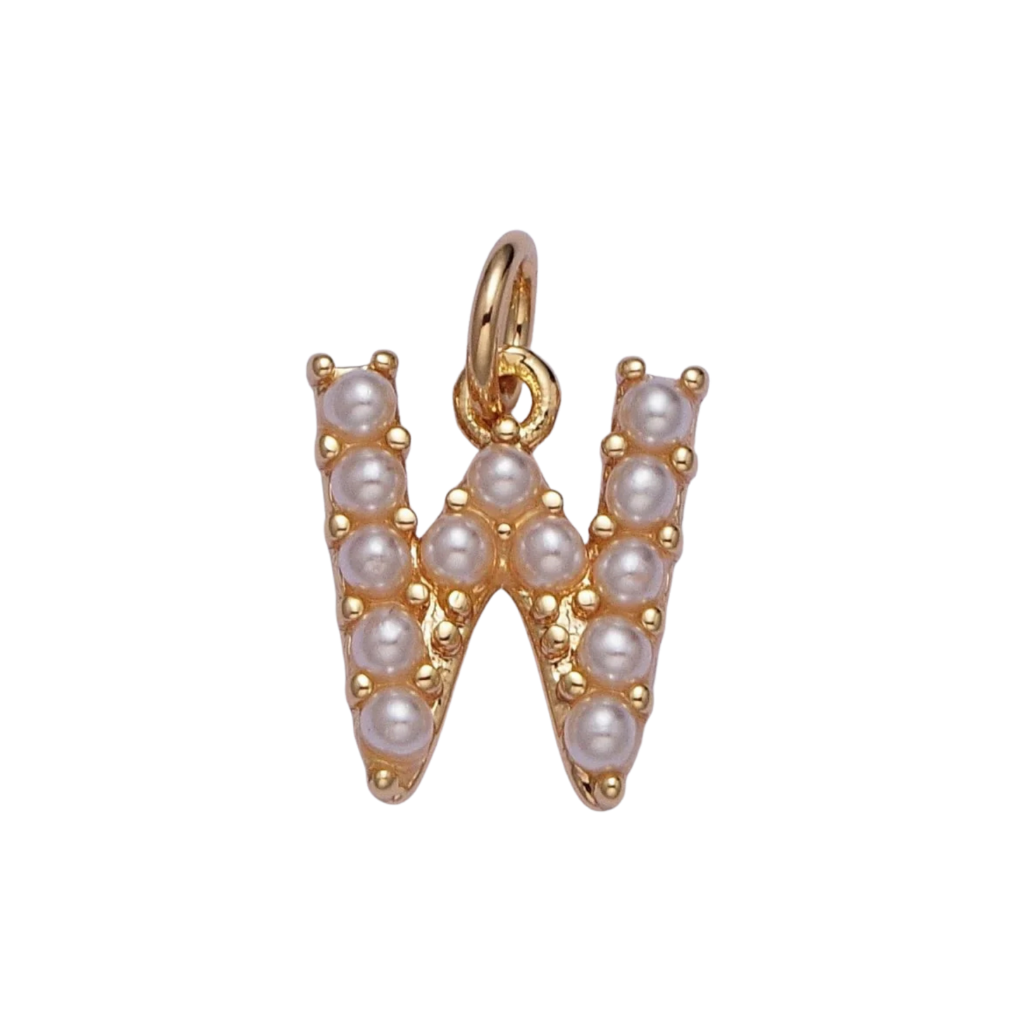 Medium Pearl Initial Charm