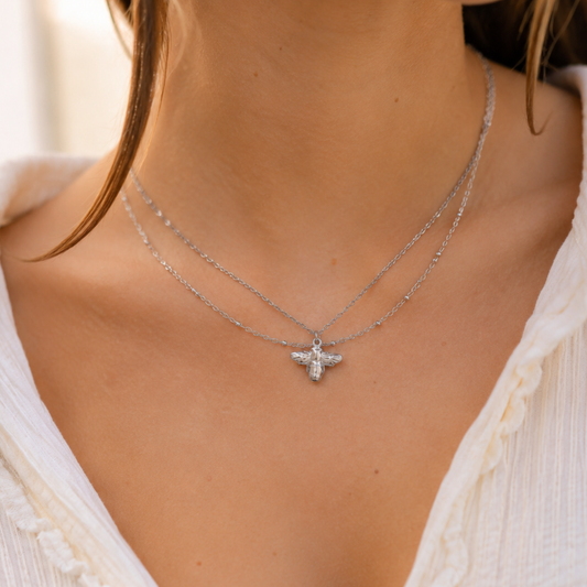 Medium Silver Bee Charm