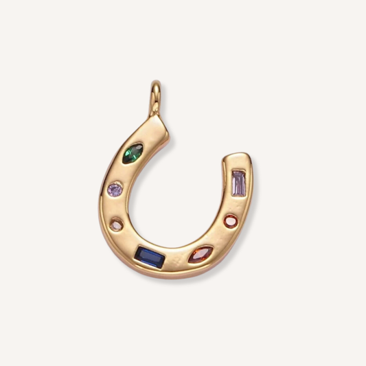 Small Jewel Horseshoe Charm