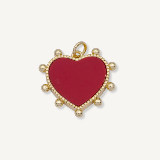 Large Red Heart Charm