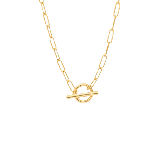 18K Toggle Clasp Charm Holder Necklace