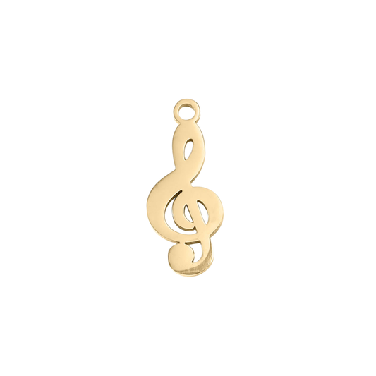 Medium Gold Treble Clef Charm