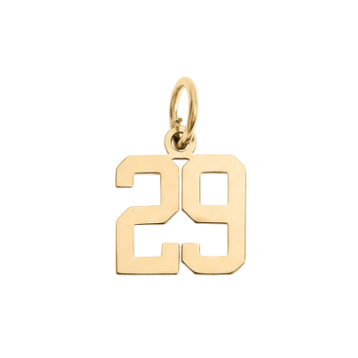 Small Gold Varsity Number Charms