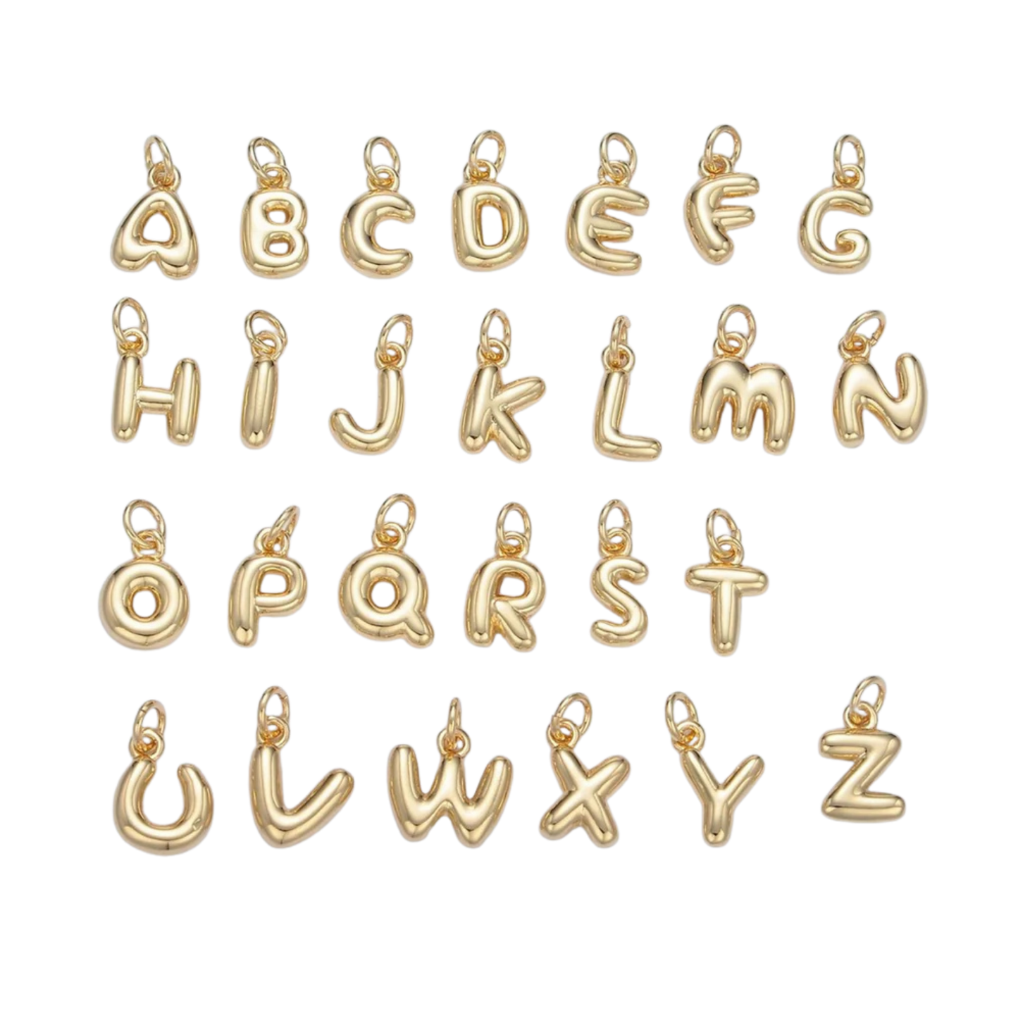 Mini Bubble Initial Charm