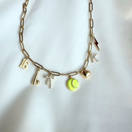 Softball Charm Necklace