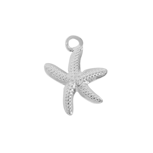 Medium Silver Starfish Charm