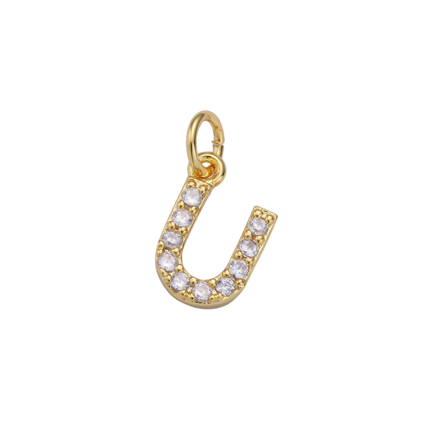 Mini Rhinestone Initial Charm