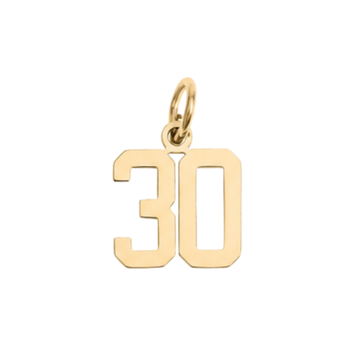 Small Gold Varsity Number Charms
