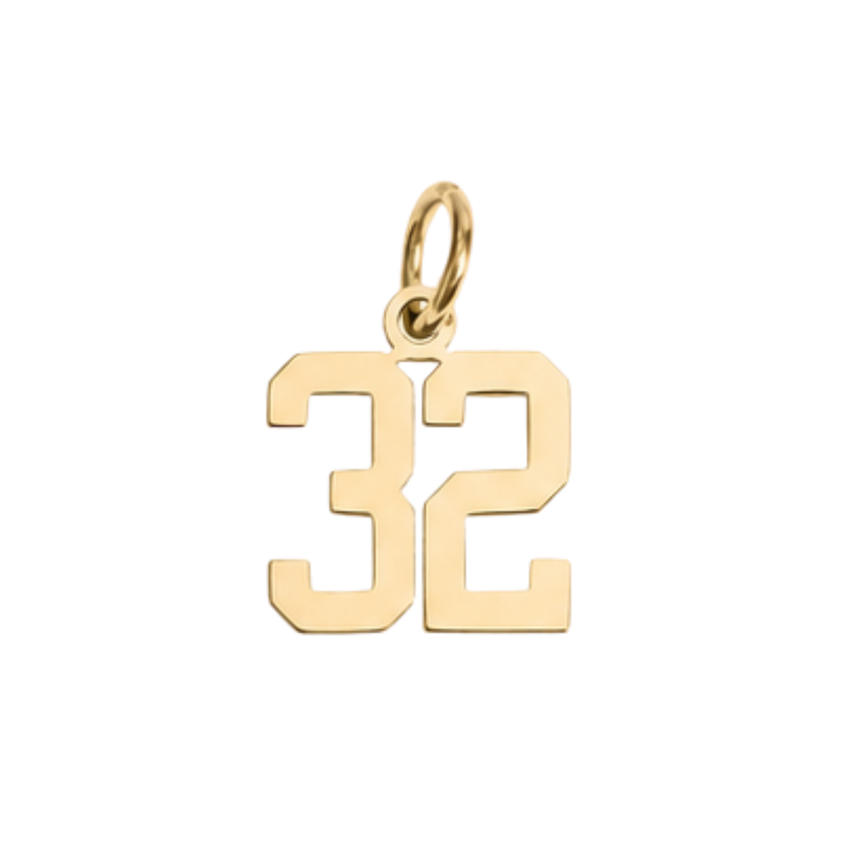 Small Gold Varsity Number Charms