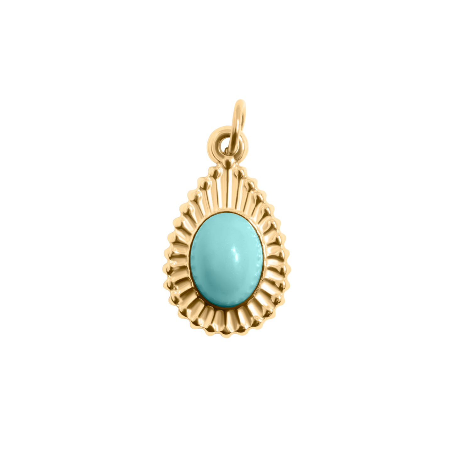Medium Turquoise Teardrop Charm