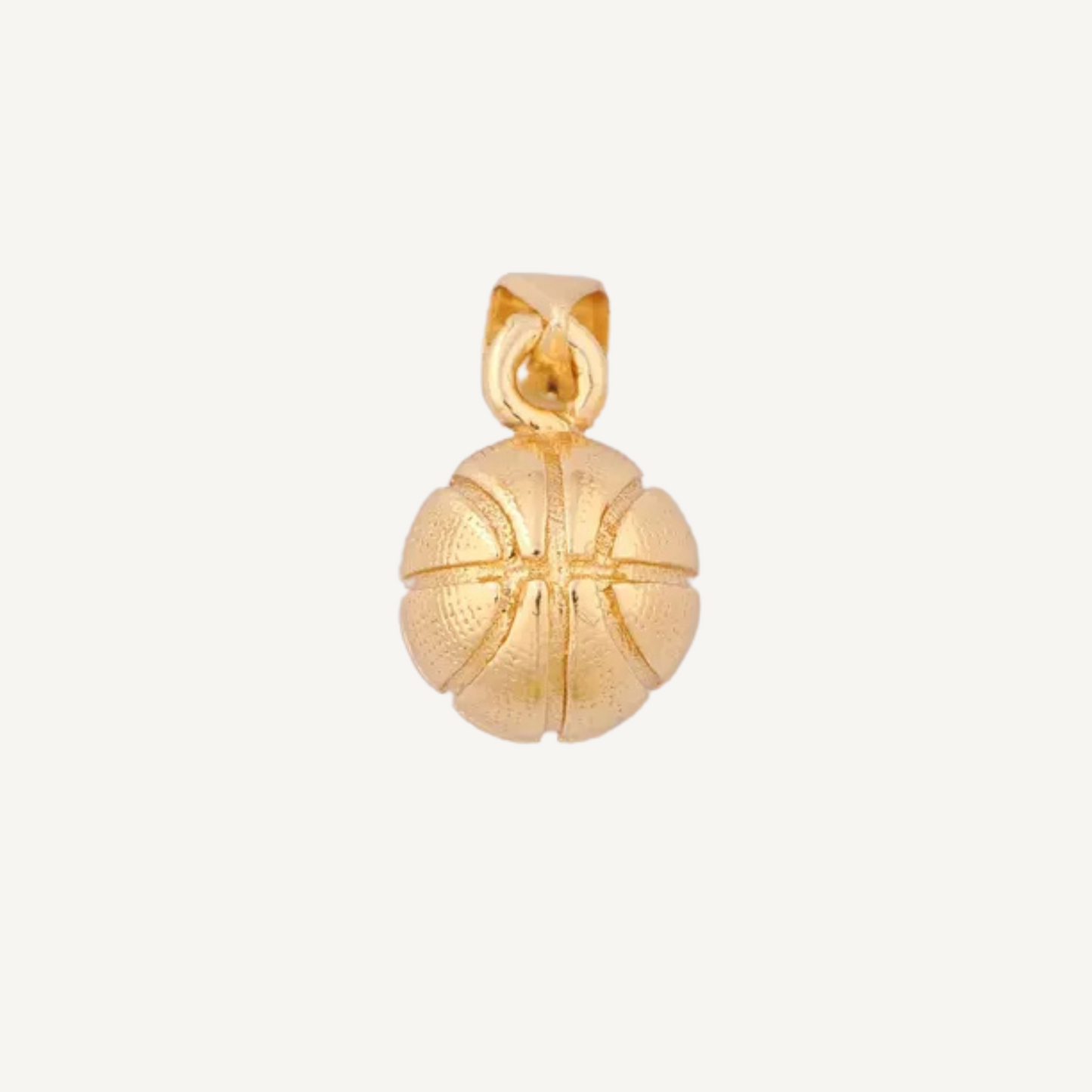 Small Gold Basketball Charm