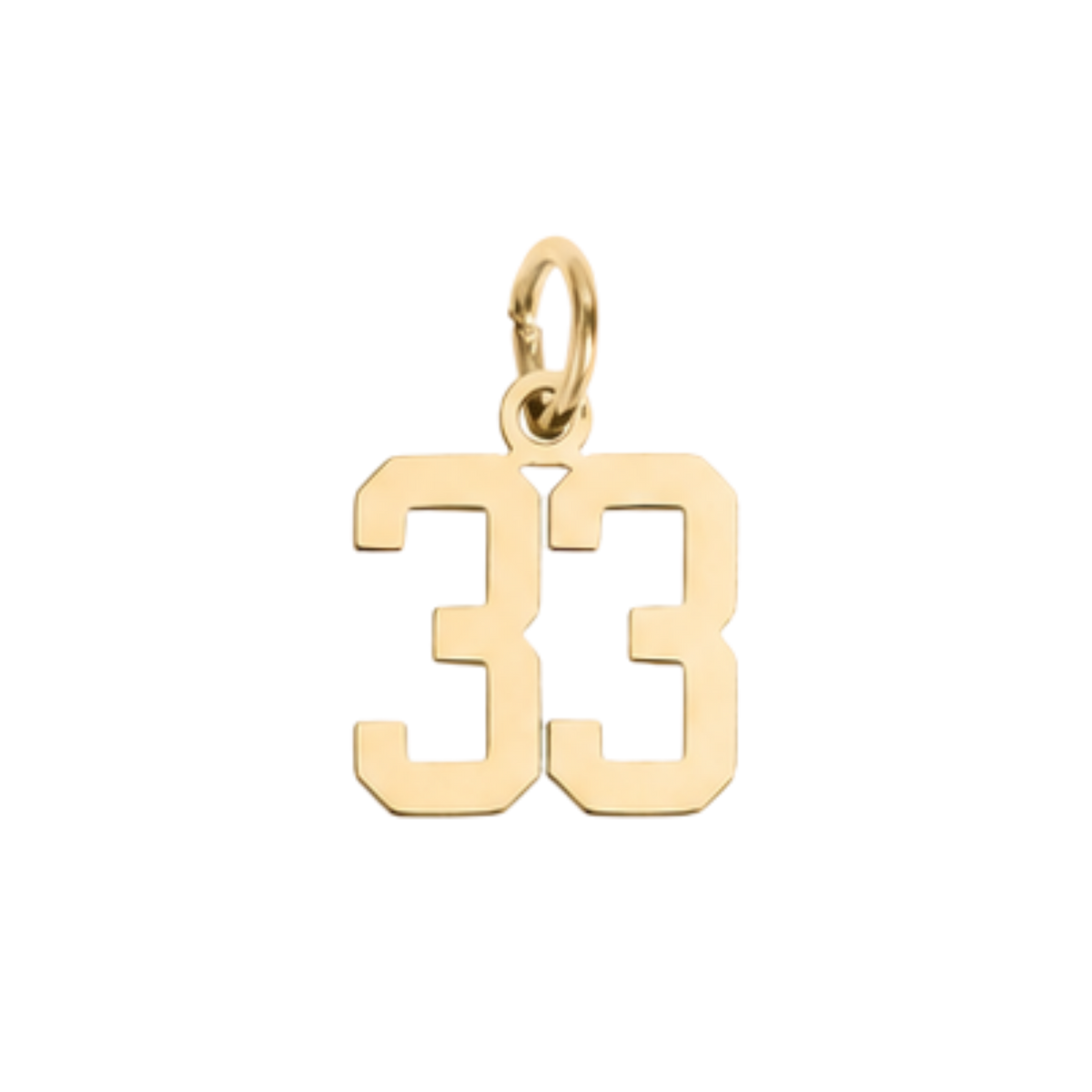 Small Gold Varsity Number Charms