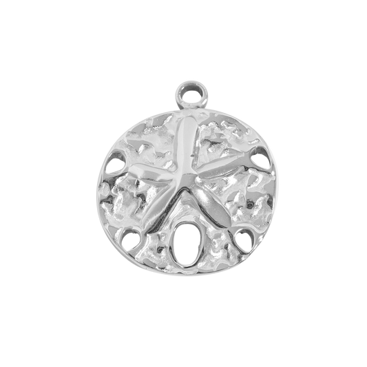 Medium Silver Sand Dollar Charm