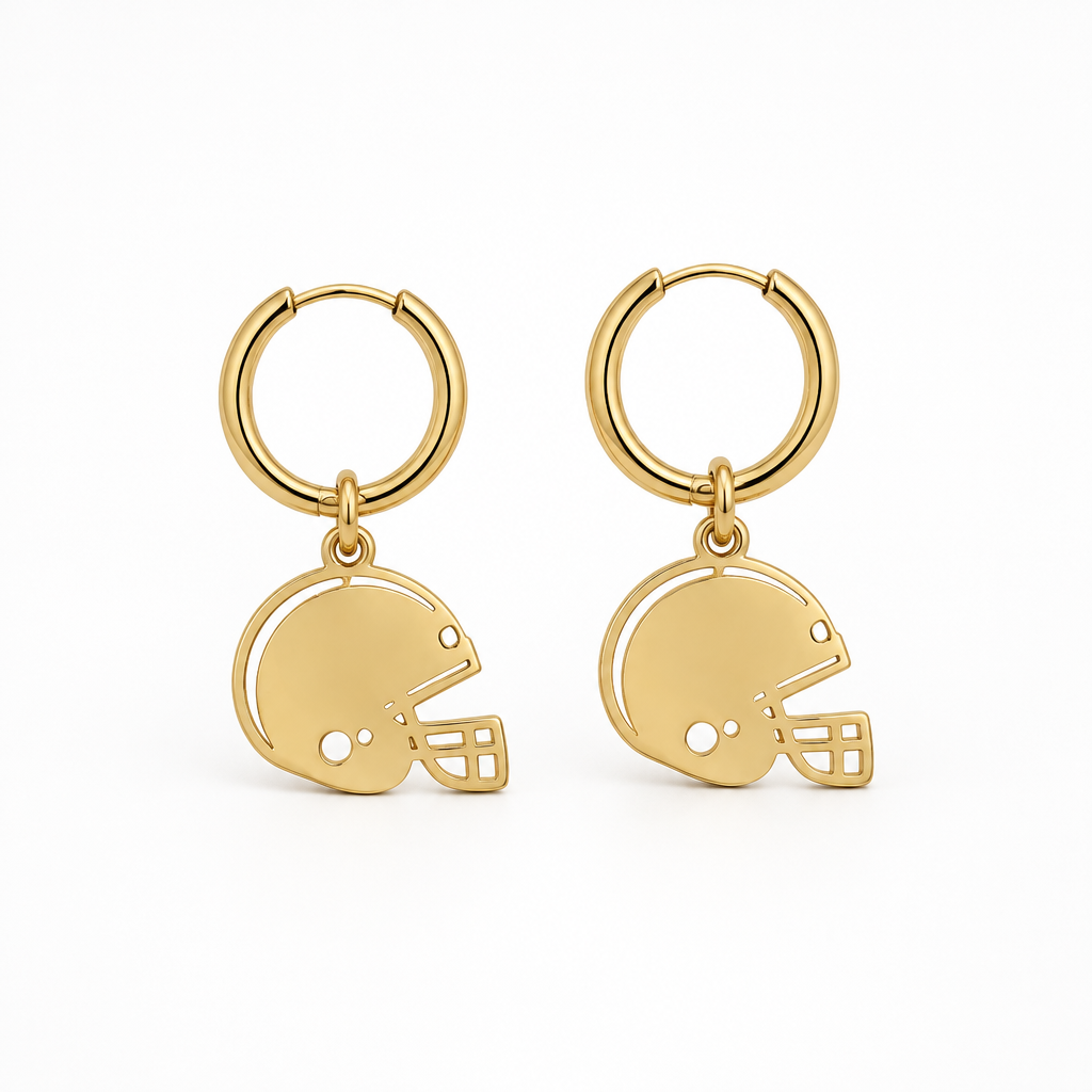 Football Helmet Dangle Earrings