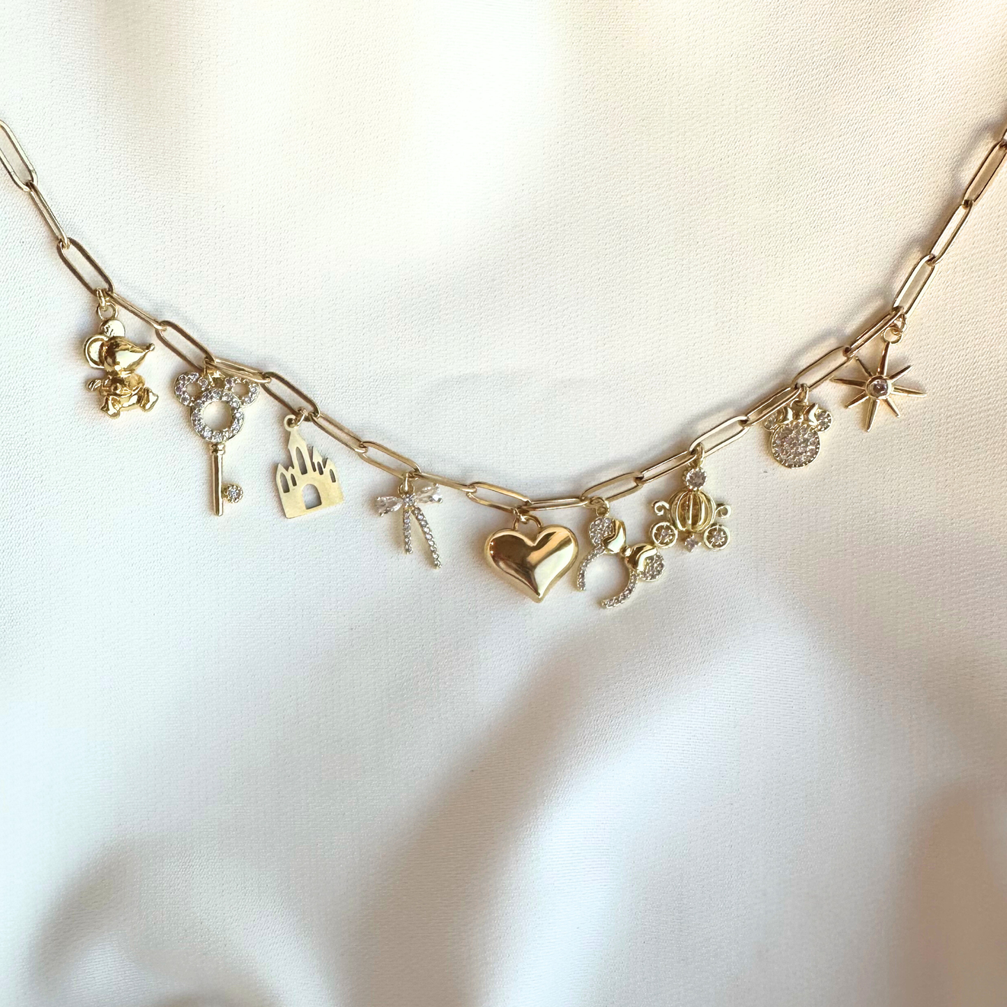 Chunky Happiest Place 9-Charm Necklace