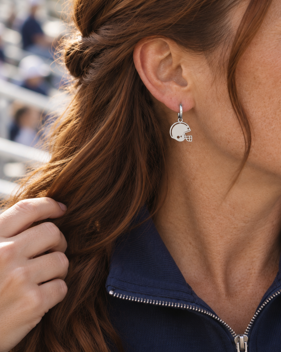 Football Helmet Dangle Earrings