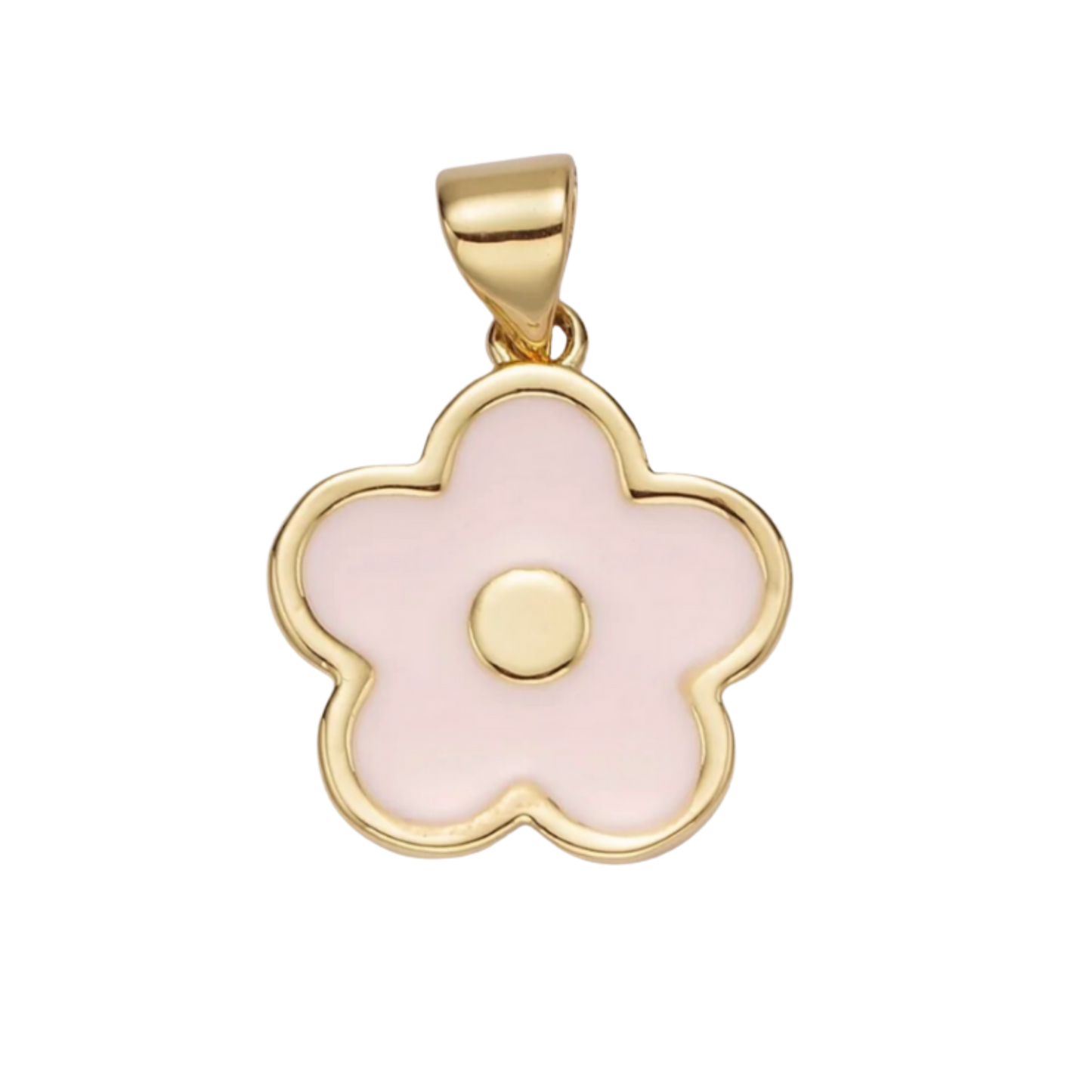 Medium Pink Flower Charm