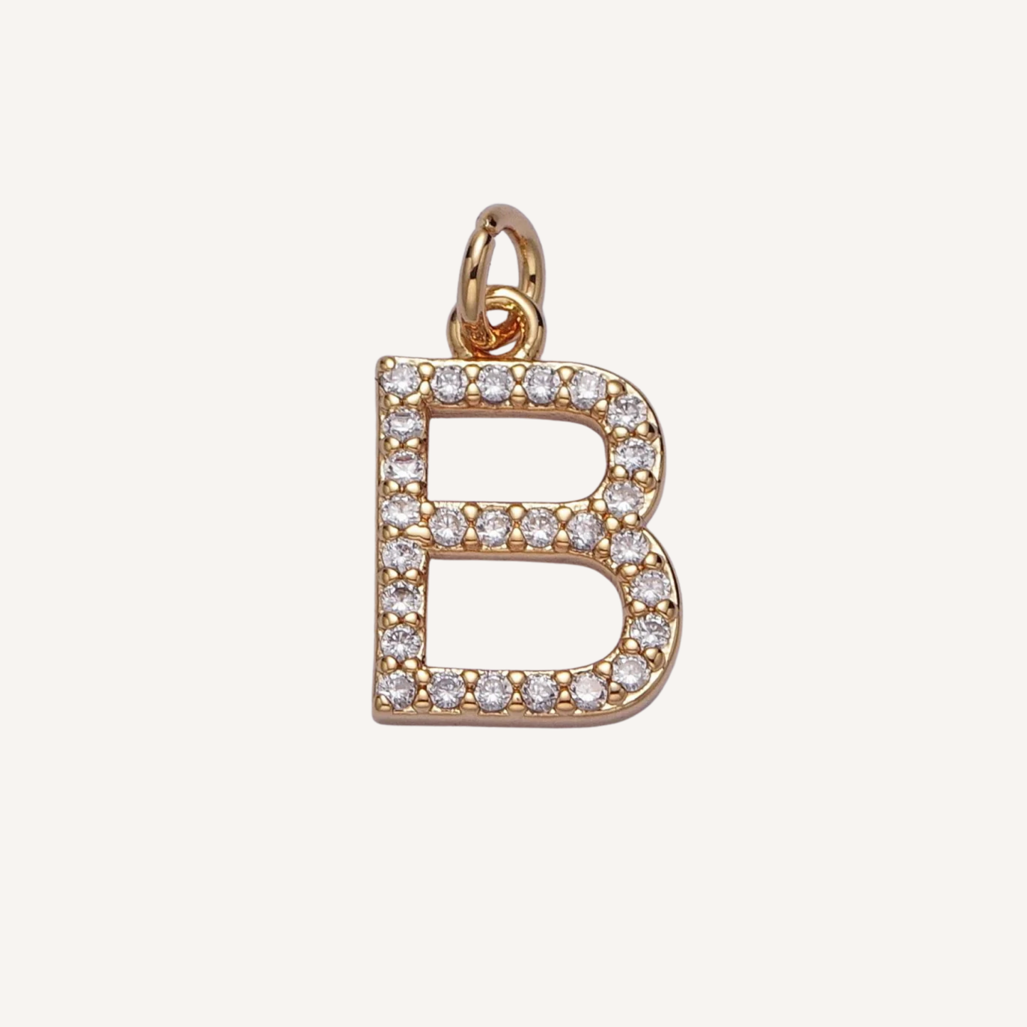 Medium Rhinestone Initial Charm