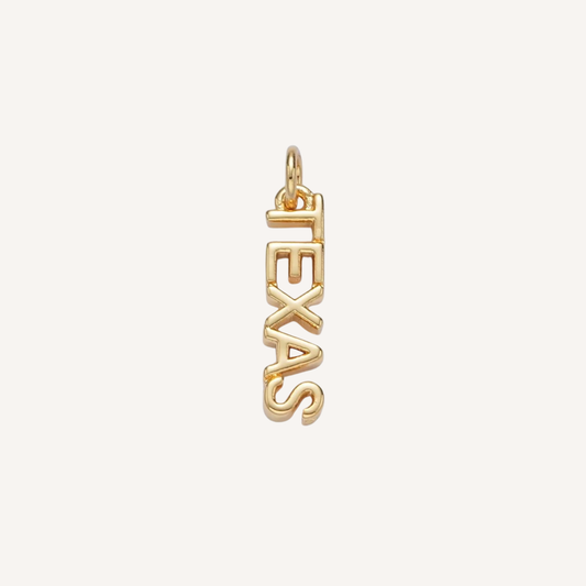 Small Texas Word Charm