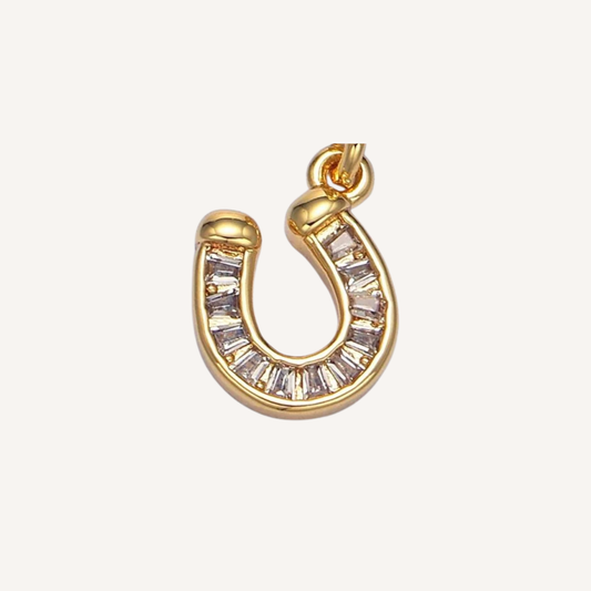 Small Rhinestone Horseshoe Charm